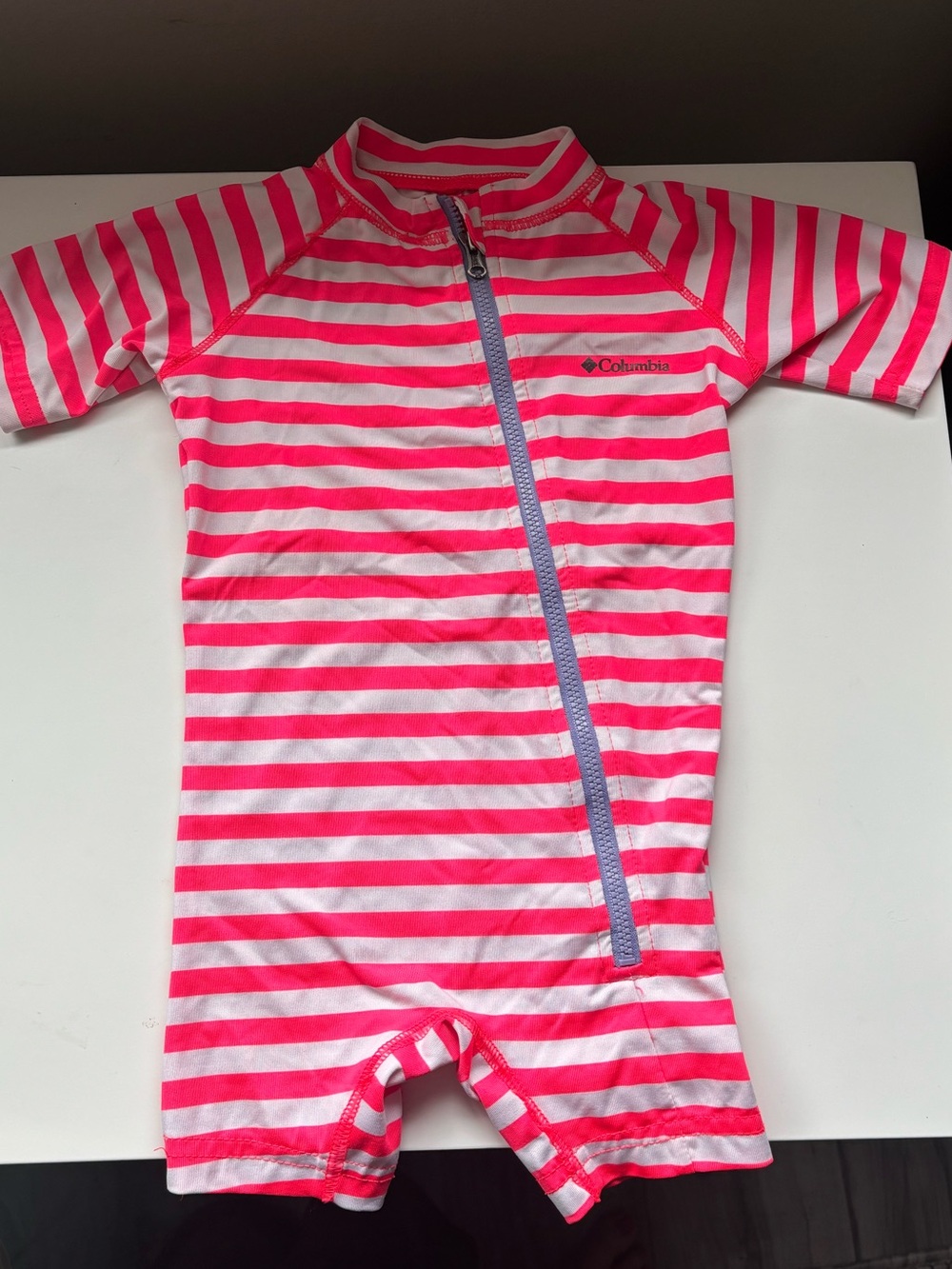 Columbia toddler girl sun protection zip romper style swimsuit bathing suit